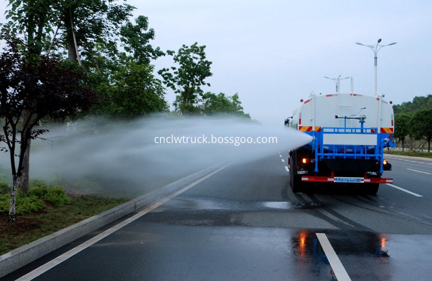 water tank truck in action 2