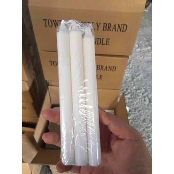 Bougies white color candle cellophane holy candle