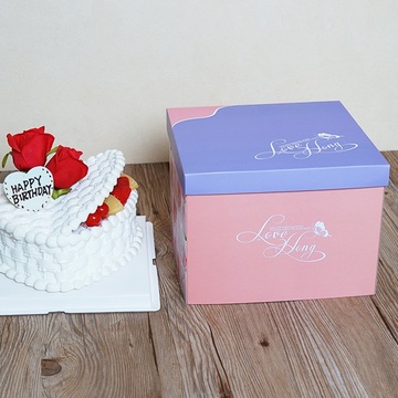 Box packaging design birthday cake