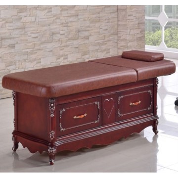 European style with drawers wooden Facial Bed