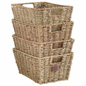 Set of 4 Seagrass Storage Baskets with Insert Handles
Set of 4 Seagrass Storage Baskets with Insert Handles