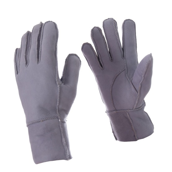 Popular Sheepskin Gloves with Fingers in Patched