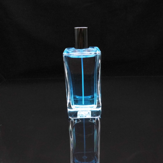 100ml rectangular clear spray glass perfume bottle