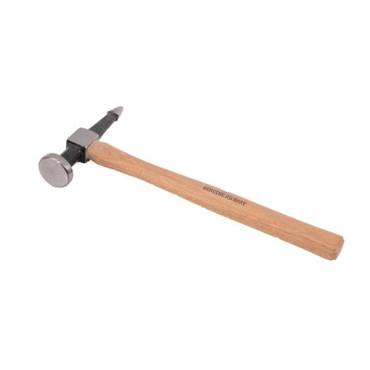 Pick and finish hammer with wooden handle