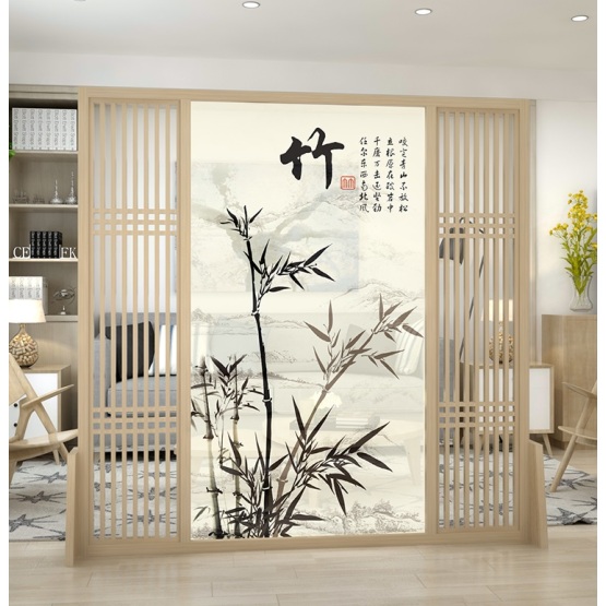 Bamboo screen in living room