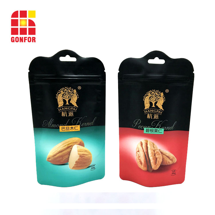 Shaped Plastic Stand Up Pouch For Nuts Packaging2