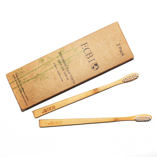 4 Pack of 100% Organic Bamboo Toothbrush