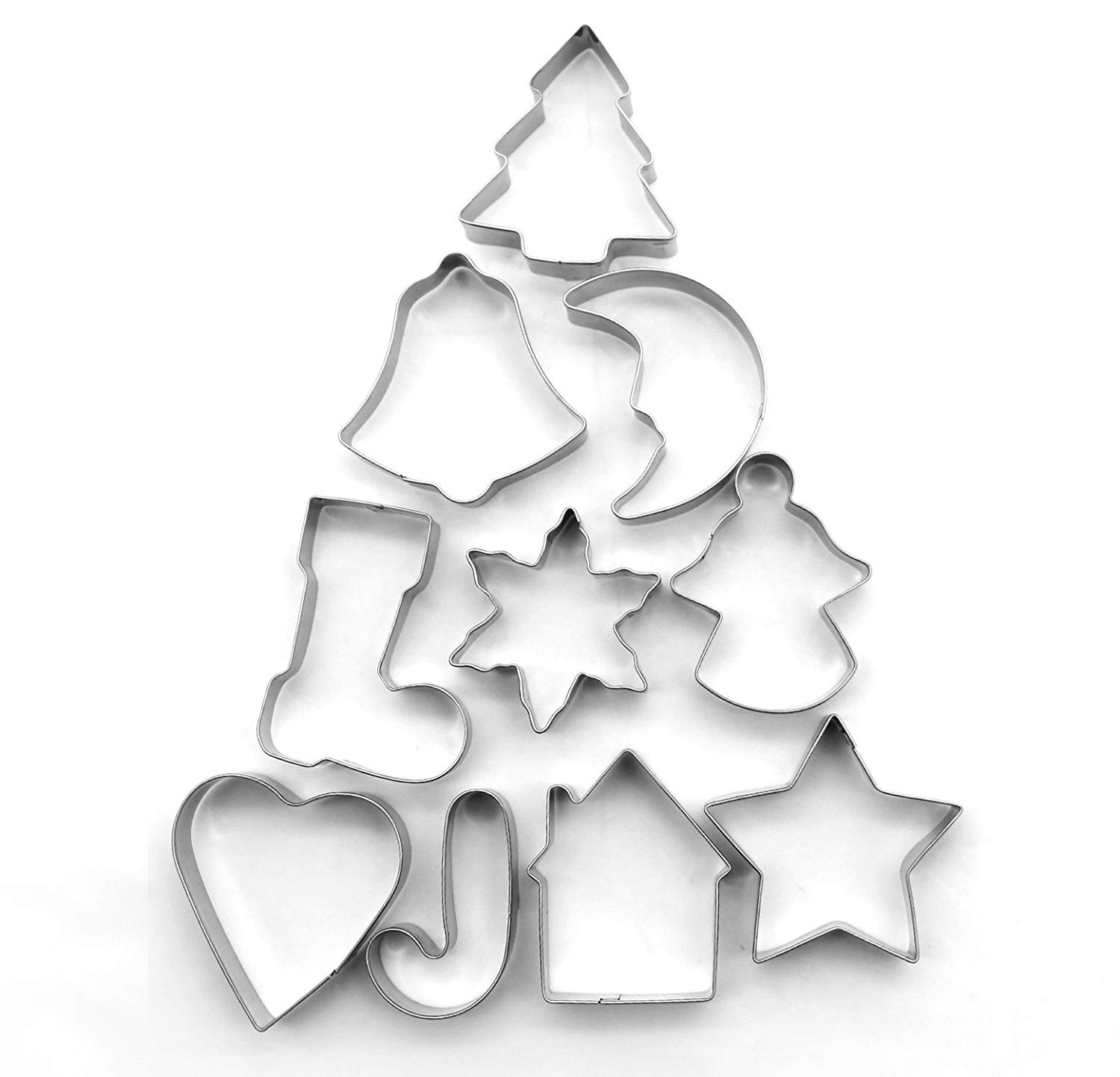 10pcs Christmas Stainless steel Cookie cutter set