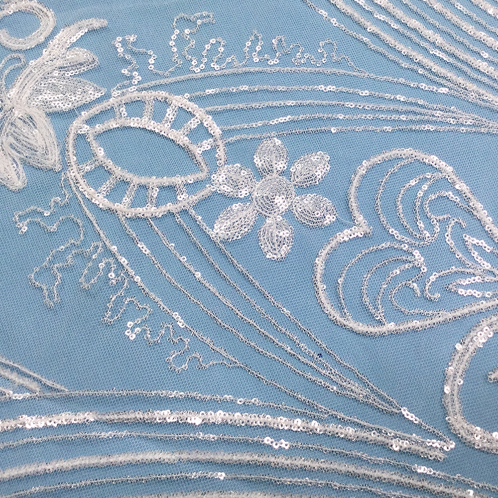 Clear Sequin Lace