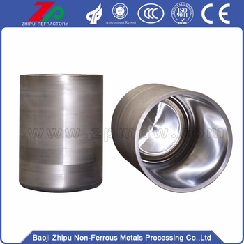 Pure tungsten crucibles used in vacuum industry