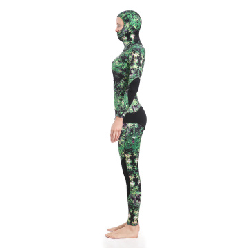 Seaskin Spearfishing Wetsuits with Green Camo Pattern