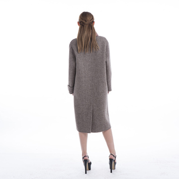 Cashmere overcoat with collar removable