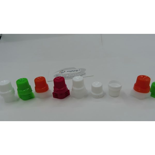 plastic screw spout with cap for beverage bag