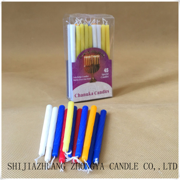Hot Sale 100% paraffin Jewish Chanukah Candle Kits