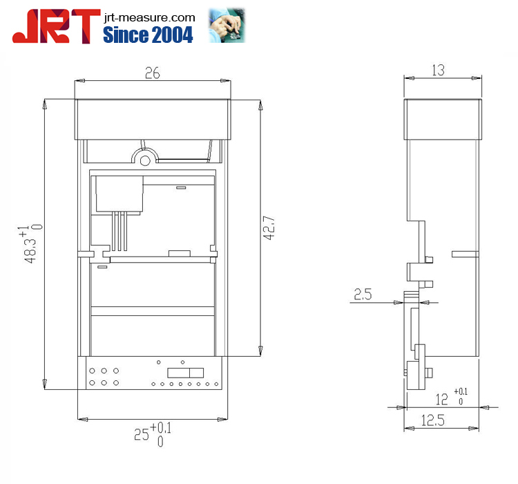 RXTX 40m Laser Distance Sensors diagram