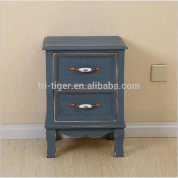 Side End Table Nightstand Bedroom Living Room Table Cabinet with 2 Drawers