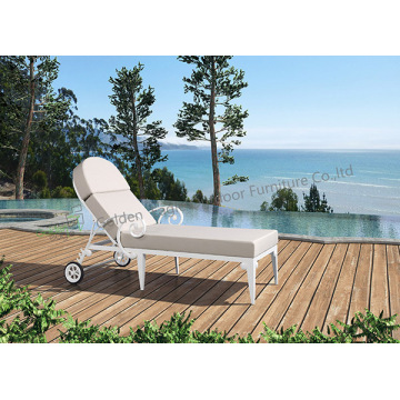 Outdoor Chaise Lounge Chair With Cushion