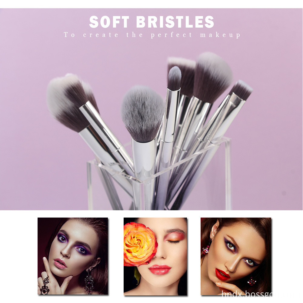 10 Pcs Graduated Color Makeup Brushes  2