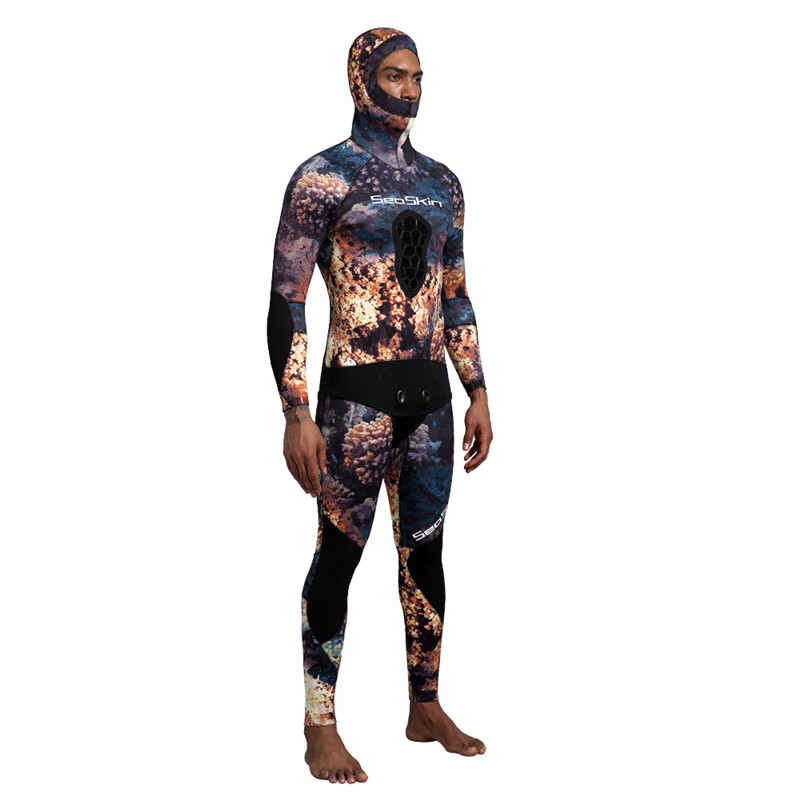 Dw014 Seaskin Two Pieces Camo Wetsuit 13 1