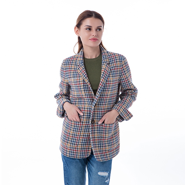 Thousand Birds Chequered Cashmere Overcoat