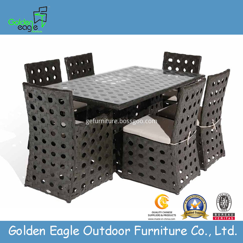 Modern aluminum dining set