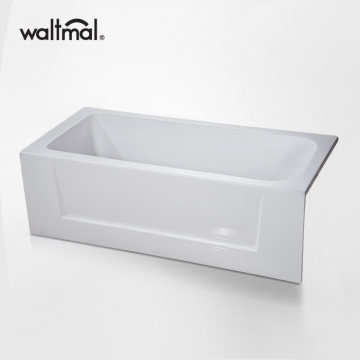 Simplicity Alcove Bathtub in White Acrylic