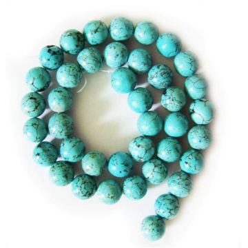 9MM Turquoise Round Beads