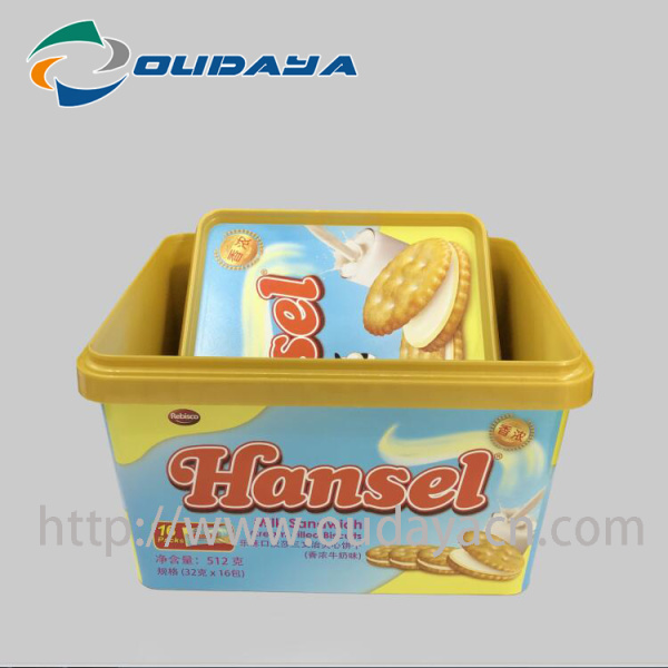 Food Grade Plastic Container with Biscuit Box
