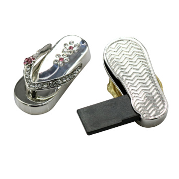 Metal crystal Slippers USB Flash drive