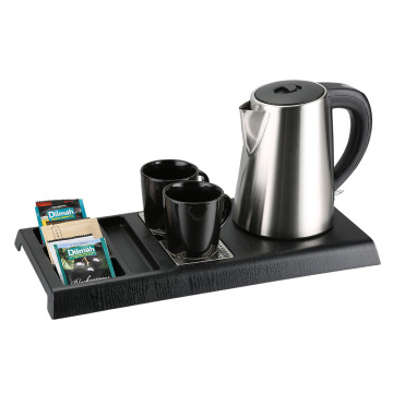 hotel hot 0.8L welcome wooden tea kettle tray