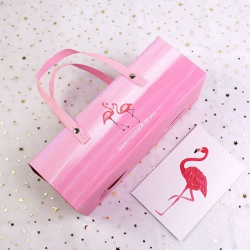 Flamingo pattern swiss roll packaging box
