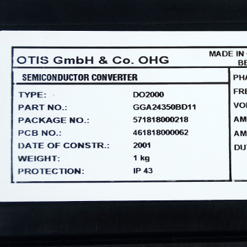 GGA24350BD11 Otis Elevator DO2000 Door Controller