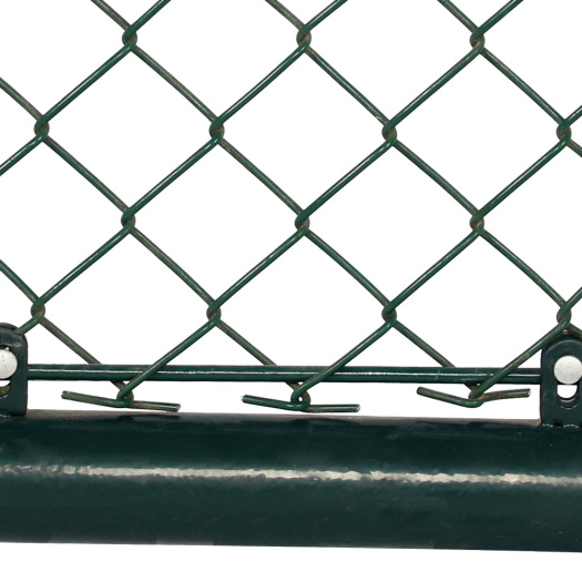 latch gate wheels green coated chain link fence