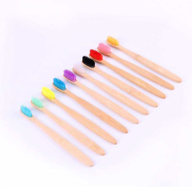 Natural Colorful  Bamboo Toothbrush