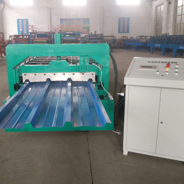 Stainless iron glazed tile building roof panel roll forming machine