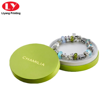 Round Green Bracelet Gift Box with Lid