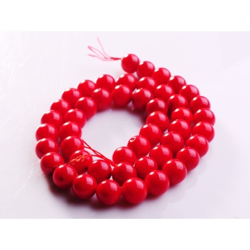 8MM Round Red Coral Gemstone Beads for DIY Jewelry