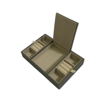 Grey jewellery box with lock