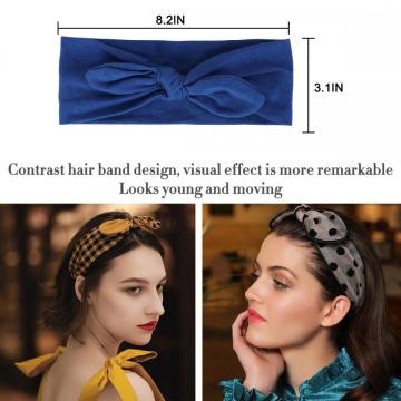 Womens Soft Crochet Bow Twist Hair Band