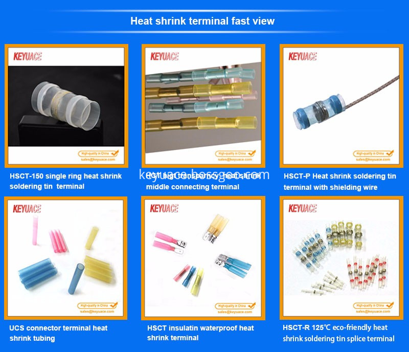 Electrical Terminals Waterproof Seal Assorted Wire Crimp Heat Shrink Butt Connectors Kit