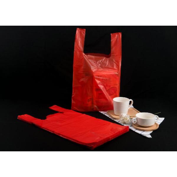 HDPE Shopping Carrier Bag in Red