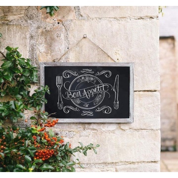 Rustic Whitewashed Magnetic Wall Chalkboard