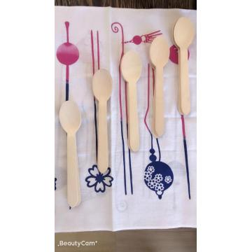 Disposable wooden knife spork spoon set