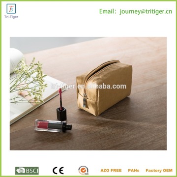 Washable kraft paper made Cosmetic Bag