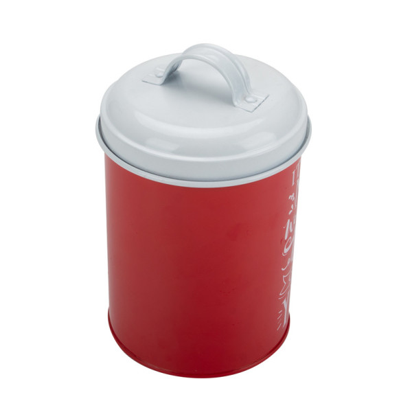 Red coffee sugar canister