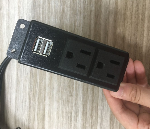 2 Sockets Surface Mounted Power Strip