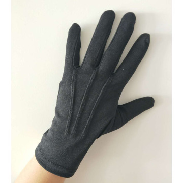 Military Parade Black Nylon Gloves