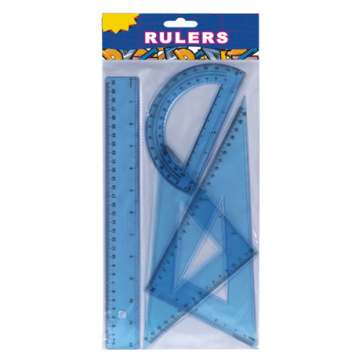 Dark Blue Plastic Ruler Set