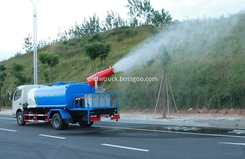 pesticide spraying truck in action 2