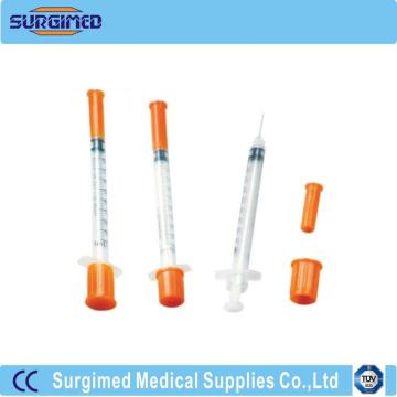 Color-coded Unibody Insulin Syringe with Needle